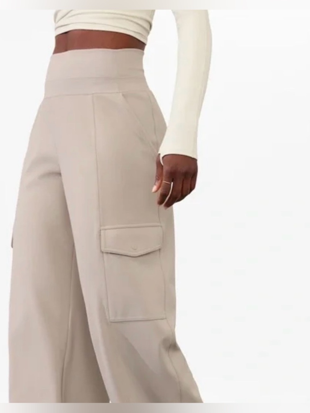 Athleta High-Waist Wide-Leg Cargo Pants